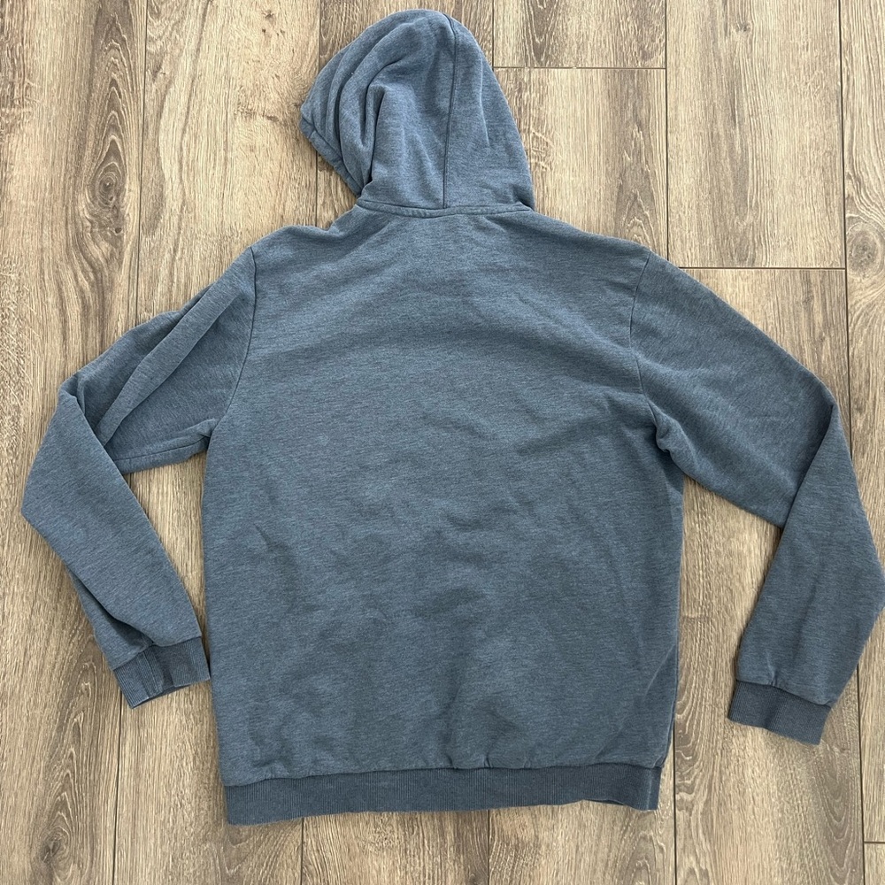 Adidas Men's Charcoal Blue Hoodie Large - Picture 6 of 6